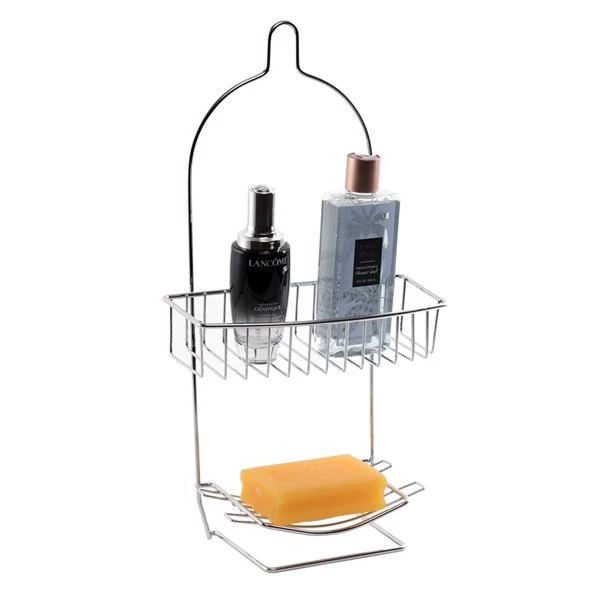 Basicwise 17.75-in Aluminum Chrome Hanging Shower Caddy - Image 4
