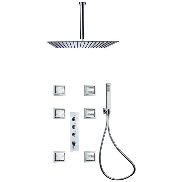 Bouticcelli Chrome 6-Spray Built-in Shower System - Image 2