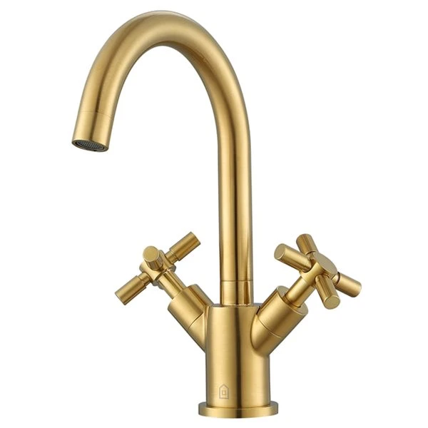 Ancona Prima Brushed Gold 2-Handle Single Hole Bathroom Sink Faucet - Image 2