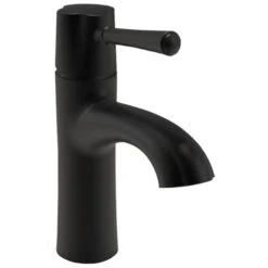 Myne Black 1-Handle Single Hole Bathroom Sink Faucet With Drain Included