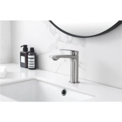 Westmount Waterworks Harper Brushed Nickel 1-Handle Single Hole Bathroom Sink Faucet