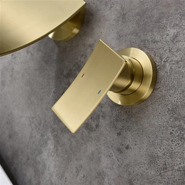 Clihome Brushed Gold 1-Handle 2-Hole WaterSense Labelled Bathroom Sink Faucet - Image 3