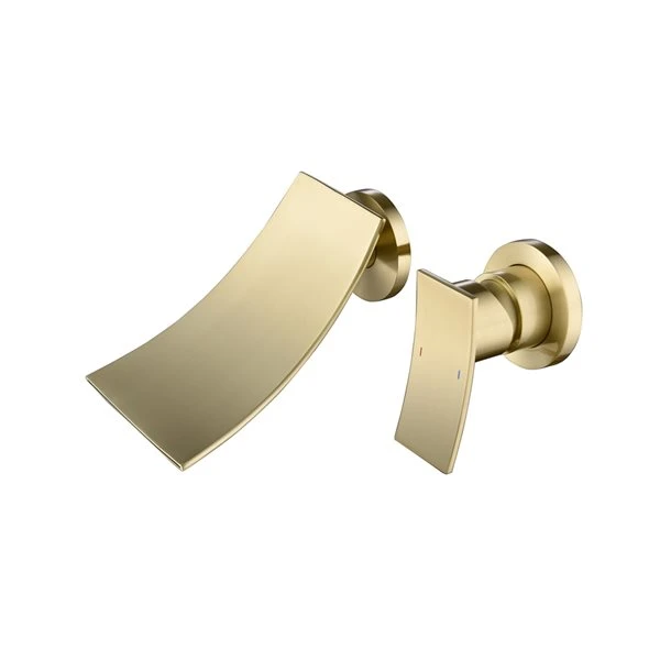 Clihome Brushed Gold 1-Handle 2-Hole WaterSense Labelled Bathroom Sink Faucet - Image 5