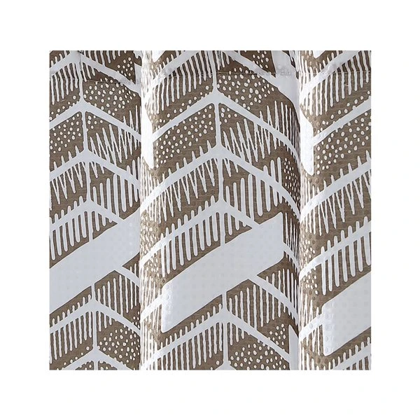 Swift Home 72-in X 70-in Polyester Brown Pattern Shower Curtain - Image 2