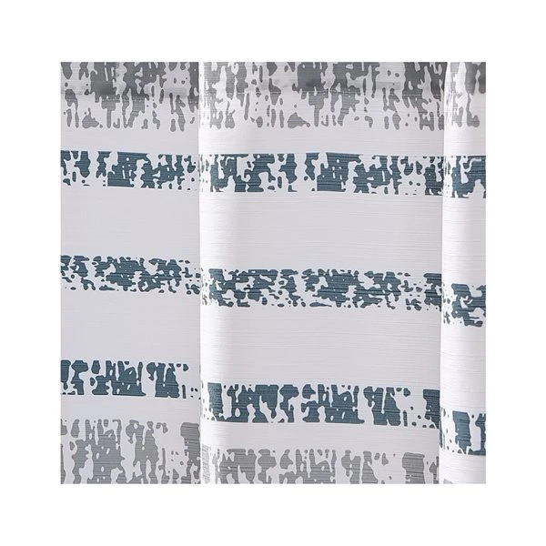 Swift Home 72-in X 70-in Polyester Navy Blue Stripe Shower Curtain - Image 2