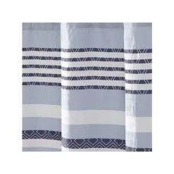 Swift Home 72-in X 70-in Polyester Blue Pattern Shower Curtain