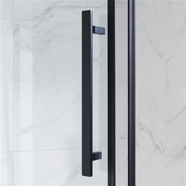 OVE Decors Christelle Black 74.72-in X 35.98-in X 35.98-in Neo-Angle Corner Shower Kit - 2-Piece - Image 4