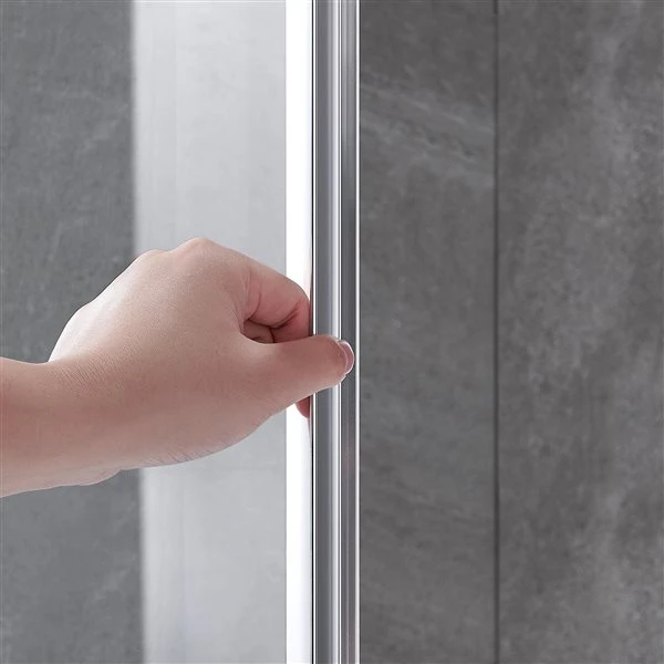 OVE Decors Marissa Chrome 81.5-in X 35.98-in X 35.98-in Square Corner Shower Kit - 2-Piece - Image 3