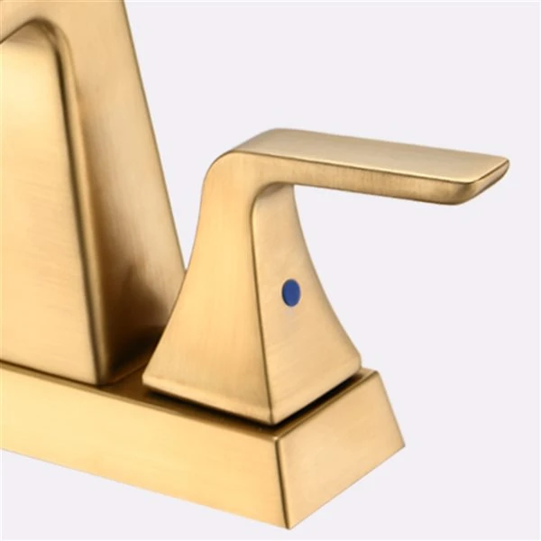 Dornberg Brushed Gold 2-Handle 4-in Centerset Waterfall Bathroom Sink Faucet (Drain Included) - Image 4