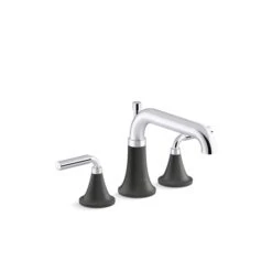 KOHLER Tone Polished Chrome Matte Black Bath Faucet Trim With Diverter Spout