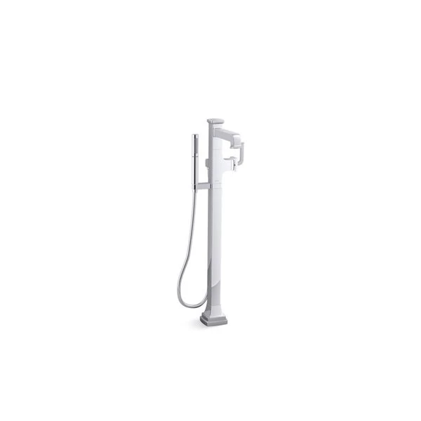 KOHLER Riff Polished Chrome Floor-Mount Bath Filler Trim