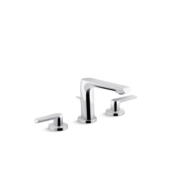 KOHLER Polished Chrome Avid® Widespread Bathroom Sink Faucet - Drain Included