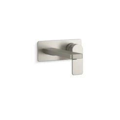 KOHLER Vibrant Brushed Nickel Parallel® Wall-Mount Single-Handle Bathroom Sink Faucet