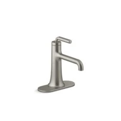 KOHLER Vibrant Brushed Nickel Tone™ Single-Handle Bathroom Sink Faucet - Drain And Deck Plate Included