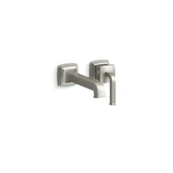 KOHLER Vibrant Brushed Nickel Riff® Wall-Mount Single-Handle Bathroom Sink Faucet
