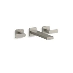 KOHLER Vibrant Brushed Nickel Parallel® Wall-Mount Bathroom Sink Faucet Trim