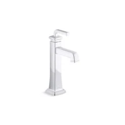KOHLER Polished Chrome Riff™Tall Single-Handle Bathroom Sink Faucet - Drain Included