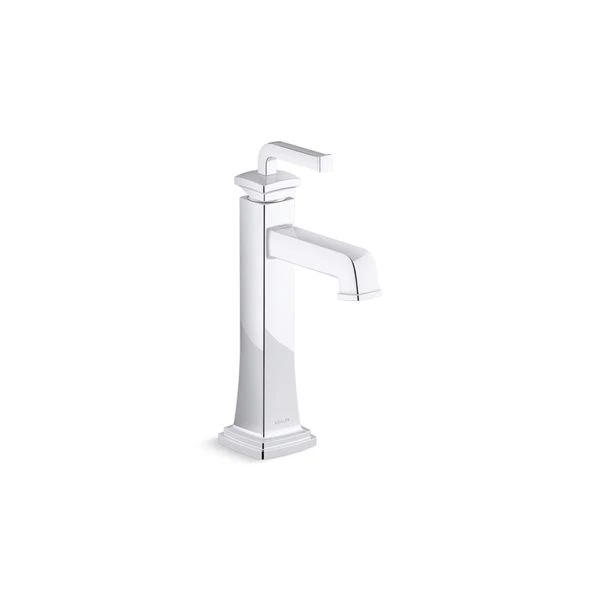 KOHLER Polished Chrome Riff™Tall Single-Handle Bathroom Sink Faucet - Drain Included