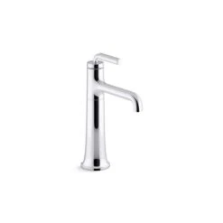 KOHLER Polished Chrome Tone™ Tall Single-Handle Bathroom Sink Faucet - Drain And Deck Plate Included