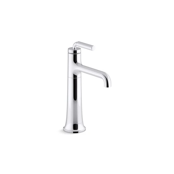 KOHLER Polished Chrome Tone™ Tall Single-Handle Bathroom Sink Faucet - Drain And Deck Plate Included