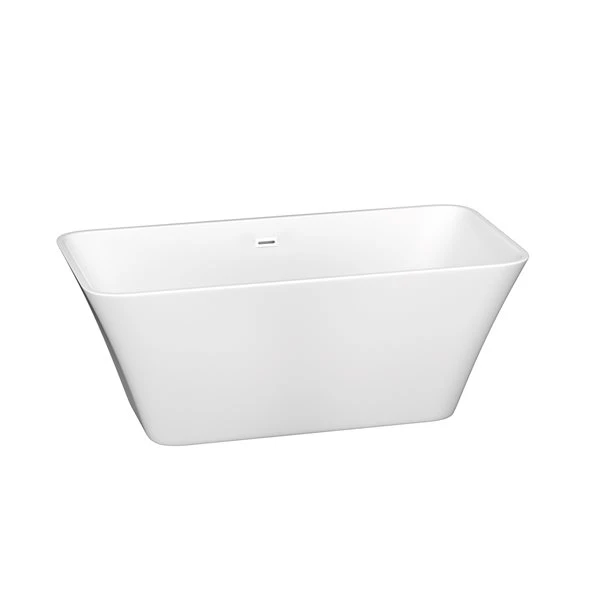 CASAINC 30-in X 67-in White Acrylic Rectangular Center Drain Freestanding Bathtub - Image 5