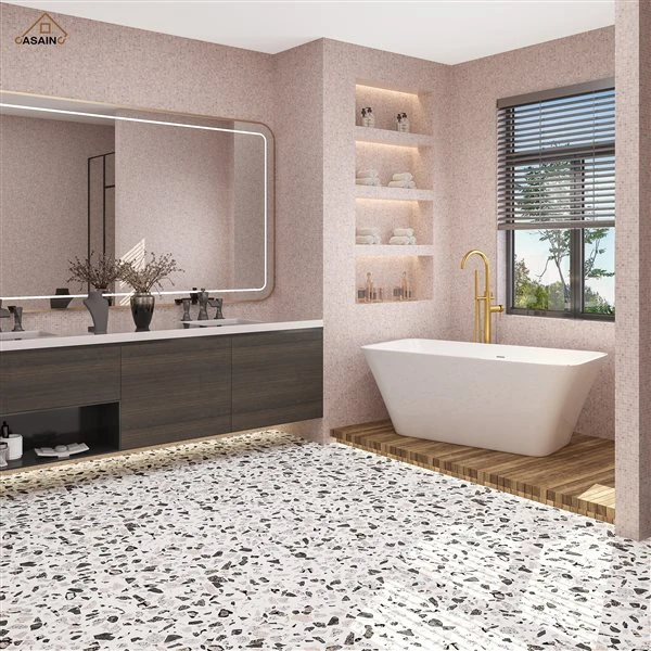 CASAINC 30-in X 67-in White Acrylic Rectangular Center Drain Freestanding Bathtub - Image 2