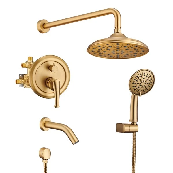 CASAINC Built-in Shower System In Brushed Gold With Hand Shower - Image 2