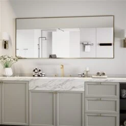 Mondawe Brushed Gold 2-Handle Widespread Bathroom Sink Faucet