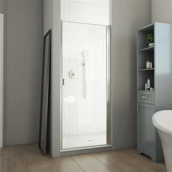 Dreamline, Alliance Swing BG 30-31-in W X 69-in H Swing Shower Door, Nickel, Clear Glass - Image 5