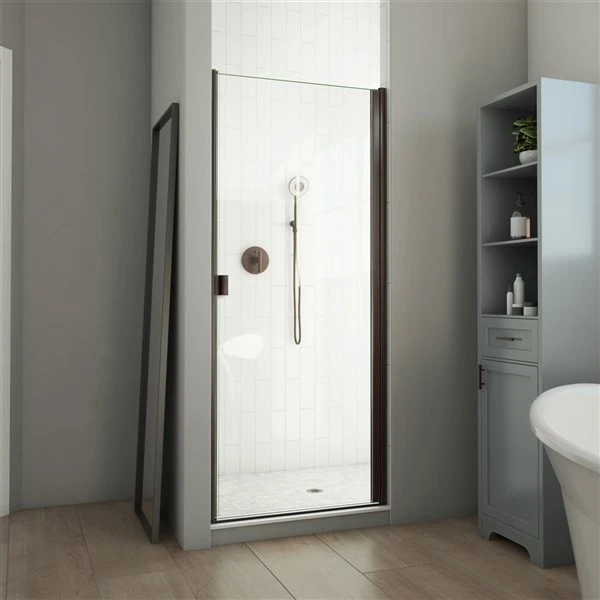 Dreamline, Alliance Swing BG 30-31-in W X 69-in H Swing Shower Door, Bronze, Clear Glass - Image 5