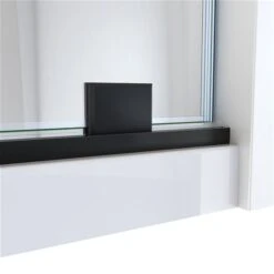 DreamLine Mirage-X 72-in X 56-in To 60-in Frameless Bypass/Sliding Satin Black Shower Door