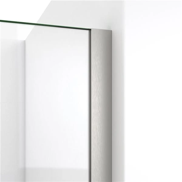 DreamLine Linea 72-in X 30-in To 30-in Frameless Fixed Brushed Nickel Shower Door - Image 3