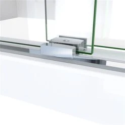 DreamLine Sapphire-V 62-in X 56 To 60-in Clear Bathtub/Shower Glass Panel With Chrome Hardware