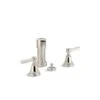 KOHLER Pinstripe Pure Vibrant Brushed Nickel Vertical Spray Bidet Faucet With Lever Handles