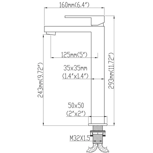 WELLFOR 12-in Matte Black Deck-Mounted Bathroom Sink Faucet - Image 2