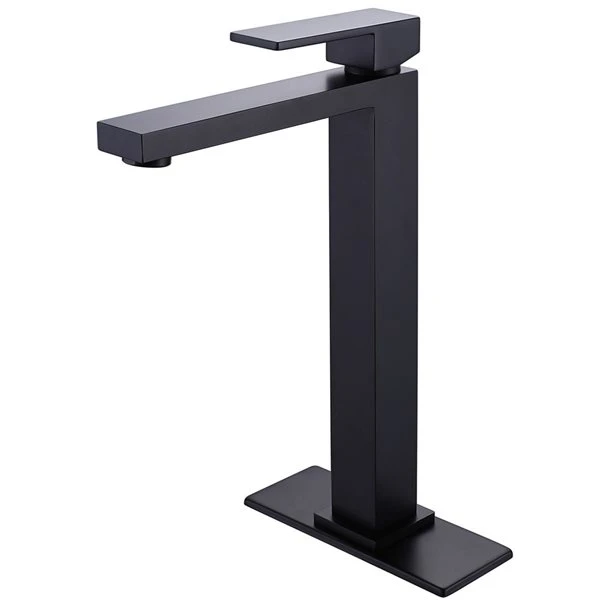WELLFOR 12-in Matte Black Deck-Mounted Bathroom Sink Faucet - Image 5