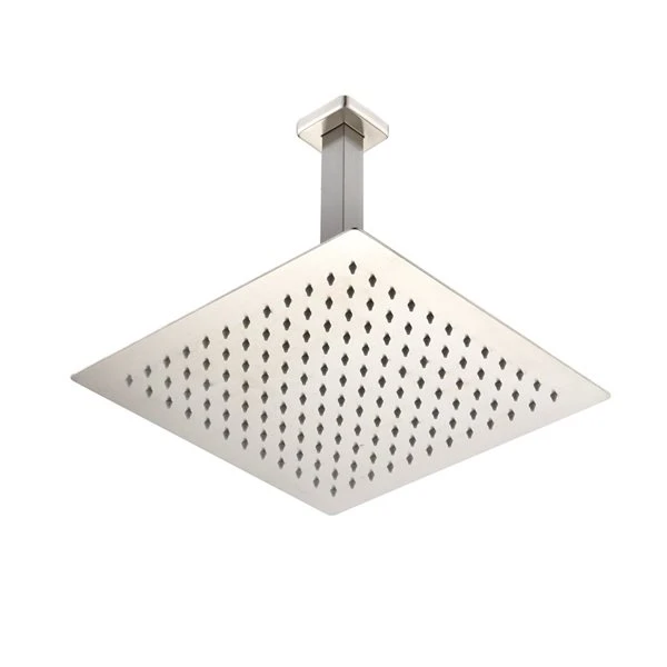 WELLFOR 2-Function Ceiling-Mounted Shower System With 16-in Top Spray In Brushed Nickel - Image 2