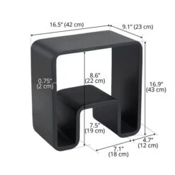 Ancona 17-in Black Acrylic Freestanding Shower Seat
