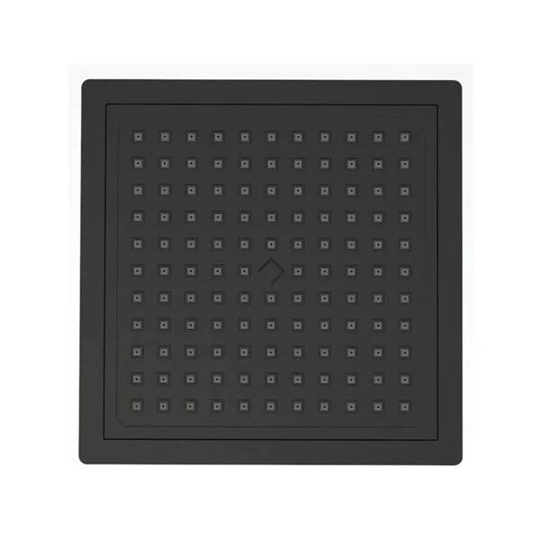 Akuaplus 1-Spray Matte Black Square Shower Head - Image 2
