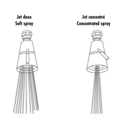 Akuaplus Chrome Adjustable Spray Shower Head