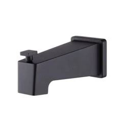 Akuaplus 1/2-in Matte Black Square Bathtub Spout With Diverter