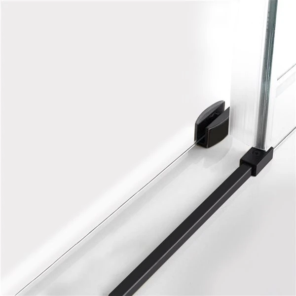 Turin Horizon 60 X 75-in Semi-Frameless Sliding Alcove Shower Door With Clear Glass - Oil Rubbed Bronze - Image 3