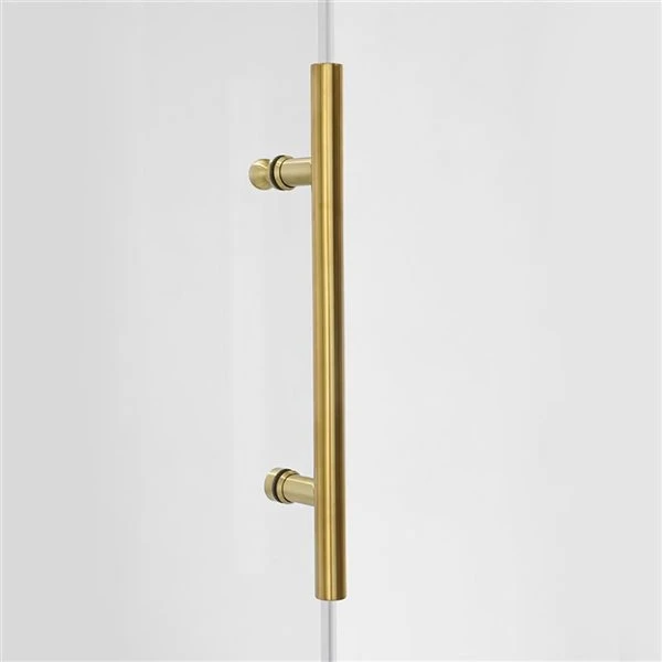 Turin Horizon 60 X 75-in Semi-Frameless Sliding Alcove Shower Door With Clear Glass - Brass - Image 4