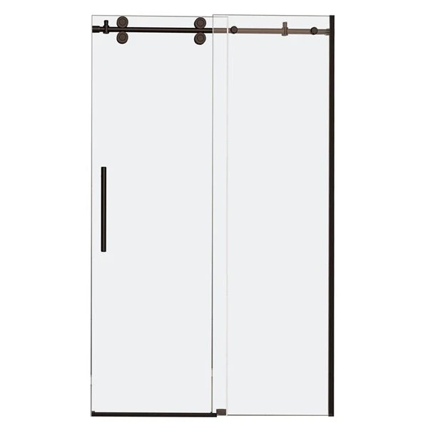 Turin Horizon 60 X 75-in Semi-Frameless Sliding Alcove Shower Door With Clear Glass - Bronze - Image 2