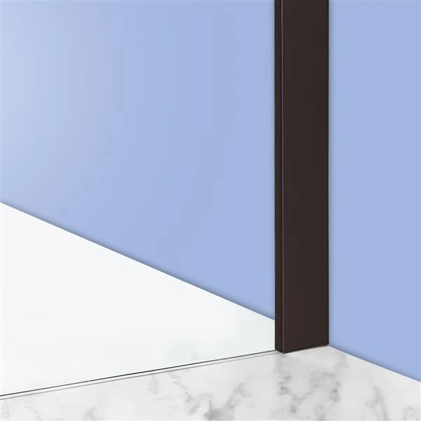 Turin Vertiges 72 X 40 X 75-in Semi-Frameless Sliding Corner Shower Door With Clear Glass - Bronze