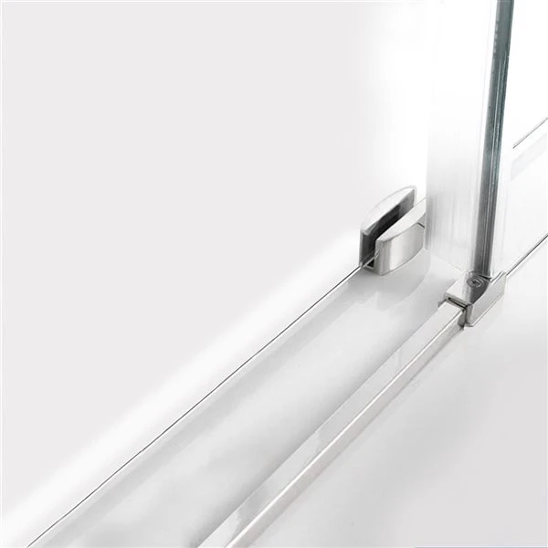 Turin Vertiges 72 X 40 X 75-in Semi-Frameless Sliding Corner Shower Door With Clear Glass - Chrome