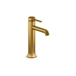 KOHLER Occasion Brushed Modern Brass Tall Single-Handle Bathroom Sink Faucet - 1.2 Gpm