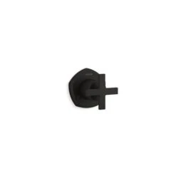 KOHLER Matte Black Occasion Transfer Valve Trim With Cross Handle