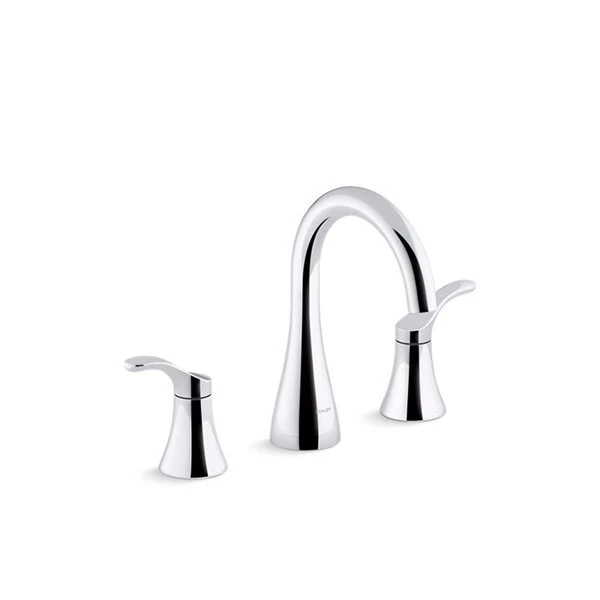 KOHLER Simplice Polished Chrome Widespread Bathroom Sink Faucet - 0.5 Gpm