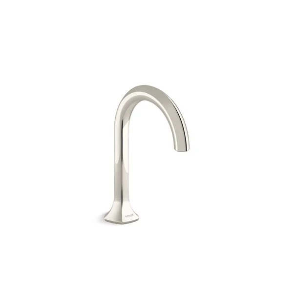 KOHLER Occasion Polished Nickel Bathroom Sink Faucet Spout With Cane Design - 0.5 Gpm